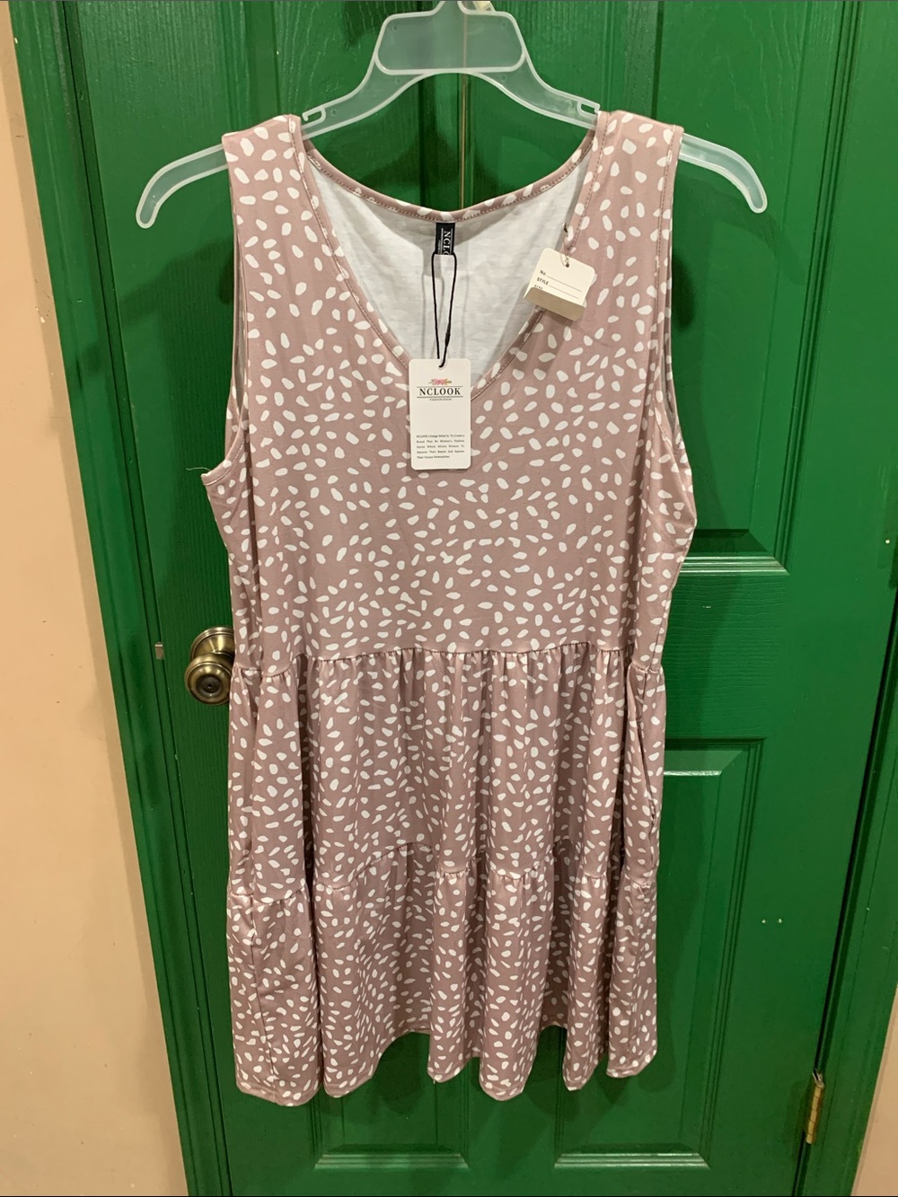 New N'Coook Pink Printed Tiered Tank Dress